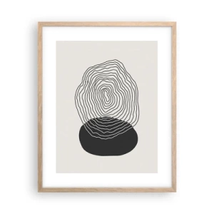 Plagát v ráme zo svetlého duba - Trvanie a kmitanie - 40x50 cm