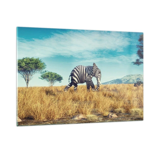 Obraz na skle - Šedá už nie je v móde - 120x80 cm