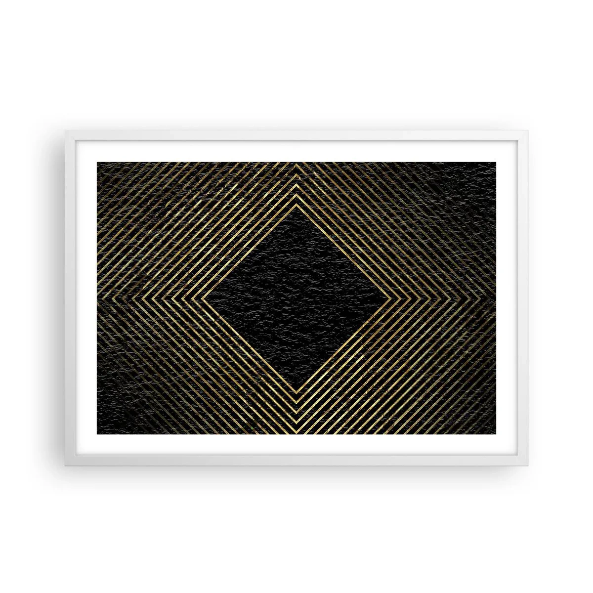 Plagát v bielom ráme - Geometria v štýle glamour - 70x50 cm