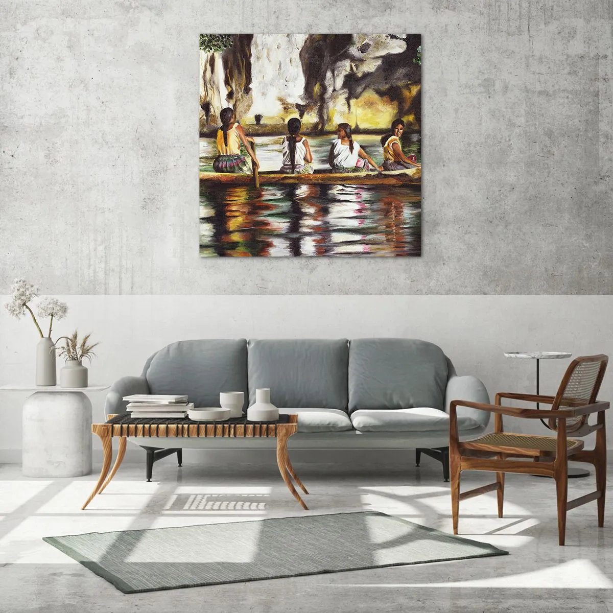 Obraz na skle - V polynézskom raji - 60x60 cm