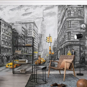 Samolepiaca Fototapeta Deluxe Sticker - Newyorský príbeh - Mesto, New York, Architektúra - 250x175 cm