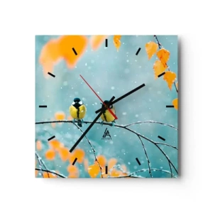 Nástenné hodiny - Vtáčie klebety - 30x30 cm