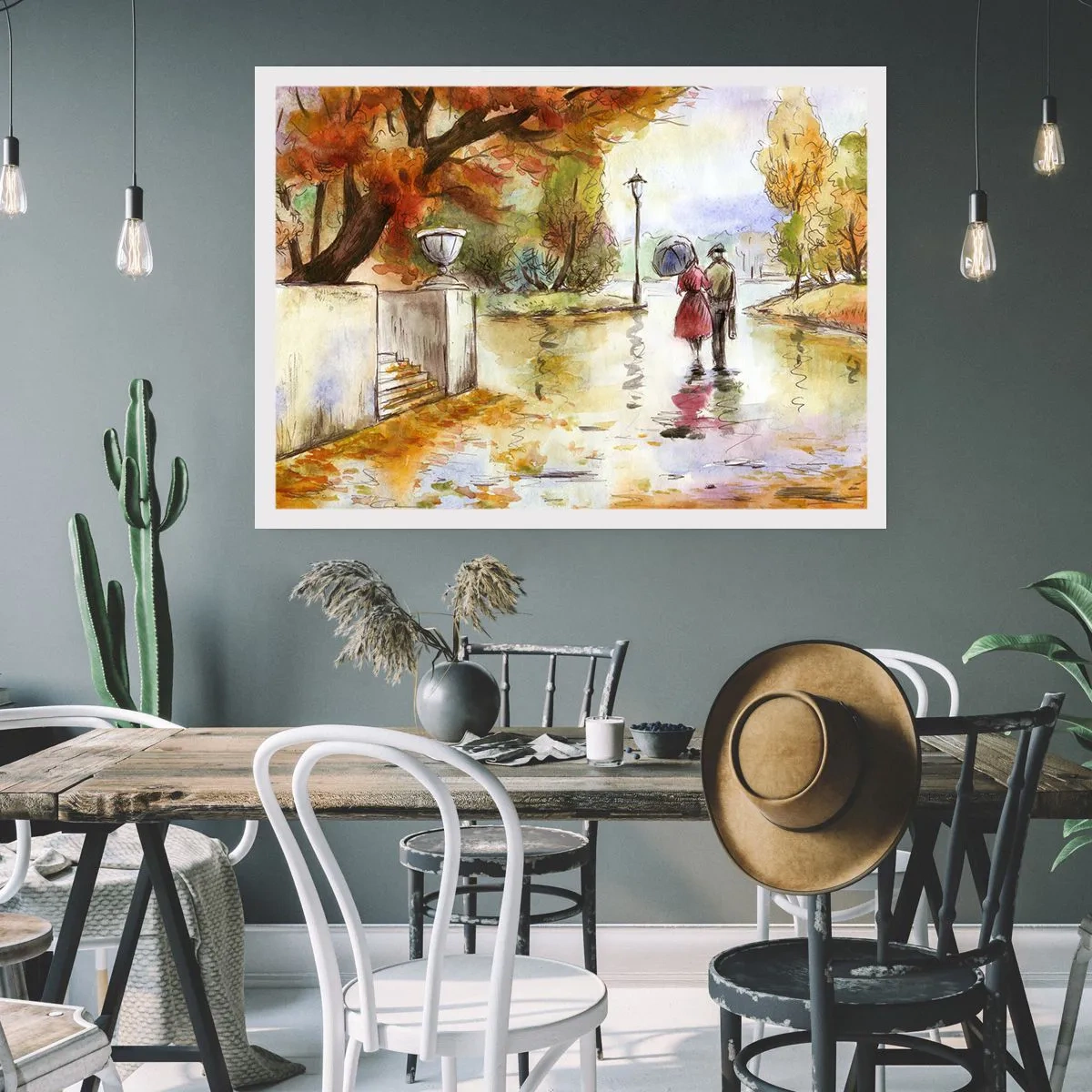 Plagát - Romantická jeseň v parku
 - 70x50 cm