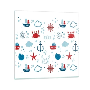Obraz na skle - Morská rozprávka - 40x40 cm