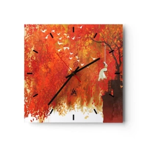 Nástenné hodiny - Poletí s nimi? - 30x30 cm