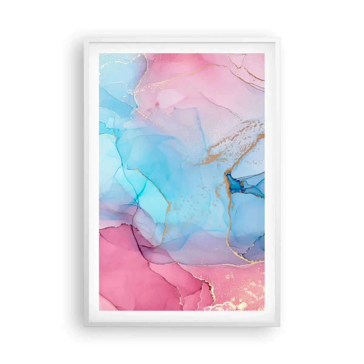 Plagát v bielom ráme - Stretávanie a prelínanie - 61x91 cm