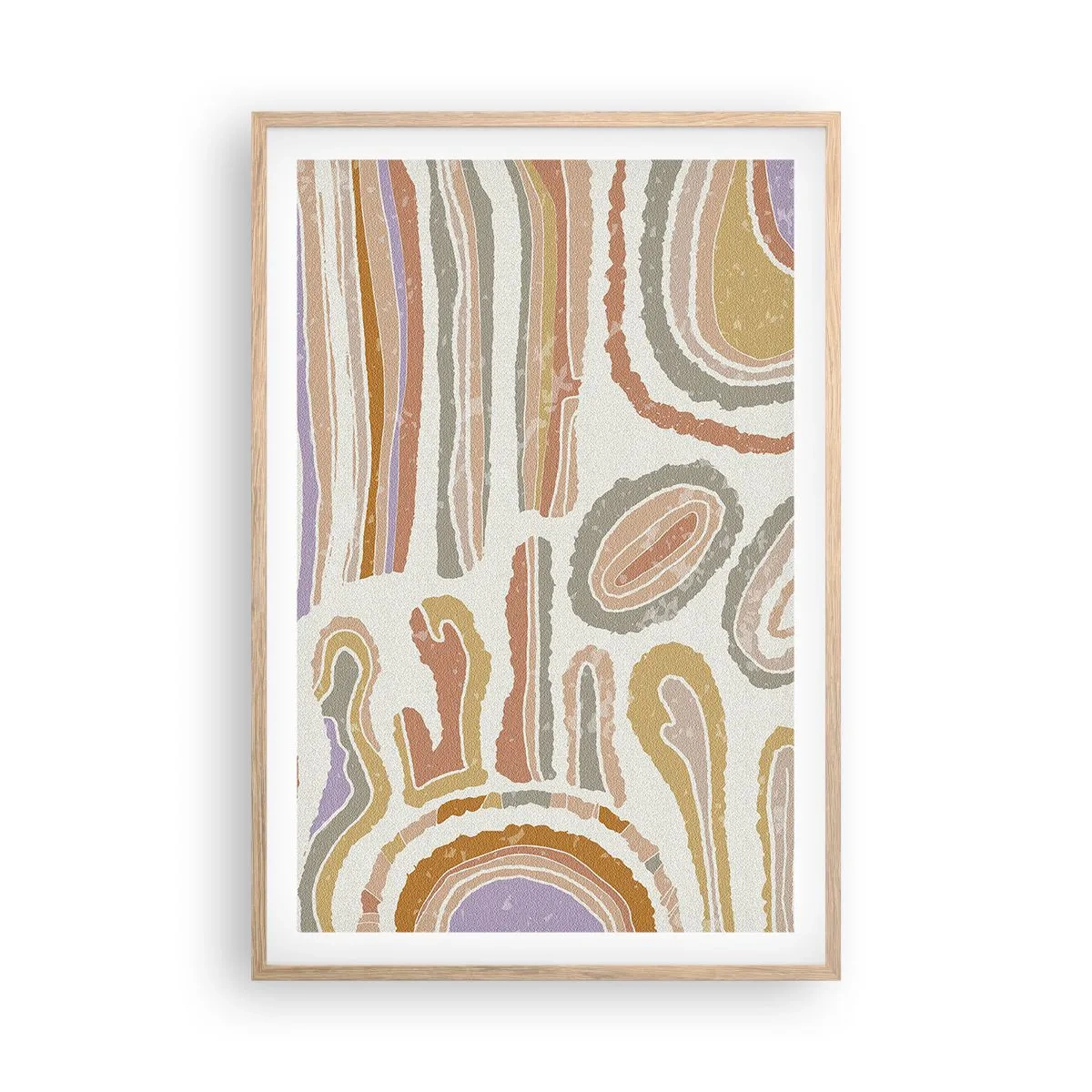 Plagát v ráme zo svetlého duba - Farebné prierezy - 61x91 cm