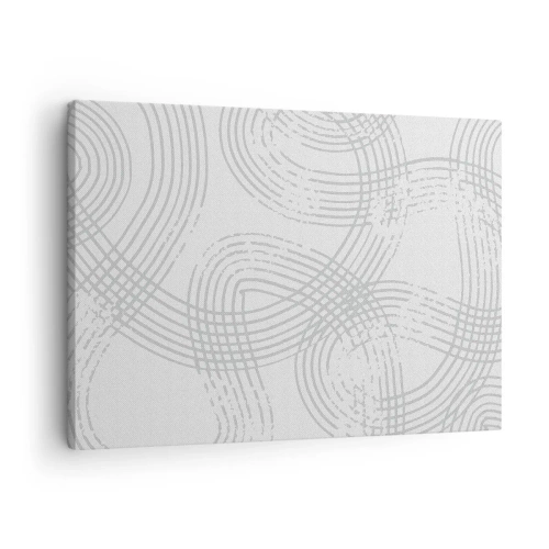 Obraz na plátne - Jemný vzor s prepletenými líniami vo svetlých odtieňoch - 70x50cm - Jednoduché východisko neexistuje - Moderná nástenná dekorácia do obývacej izby a spálne ARTTOR