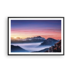 Plagát v čiernom ráme - Nad údoliami - 91x61 cm
