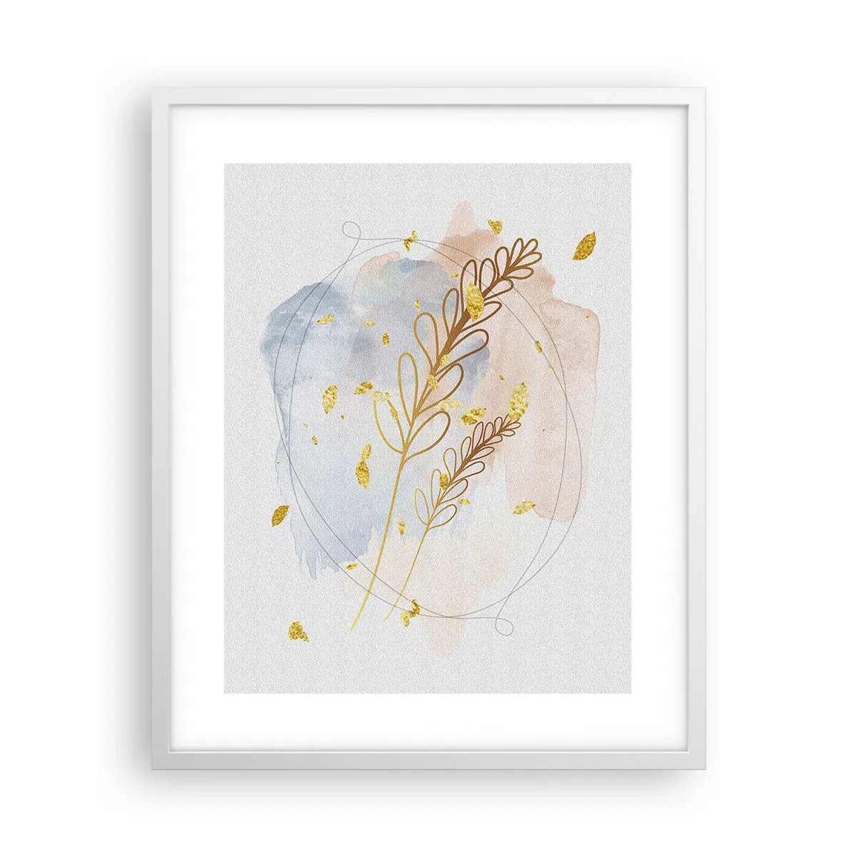 Plagát v bielom ráme - Zlatý závan - 40x50 cm