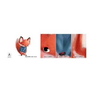 Vzorka samolepiacej fototapety Deluxe Sticker - Pristane mi to? - Pre deti, Fox, Rozprávka - 100x30 cm