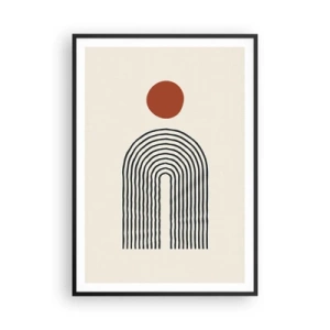 Plagát v čiernom ráme - Magnetizmus tvarov a farieb - 70x100 cm