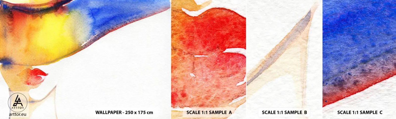 Vzorka samolepiacej fototapety Deluxe Sticker - Portrét dámy    - Abstrakcia, Žena, Klobúk - 100x30 cm