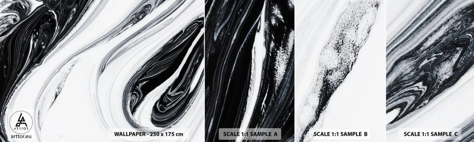 Vzorka samolepiacej fototapety Deluxe Sticker - Spojenie protikladov - Maľovať, Kus, Moderné - 100x30 cm