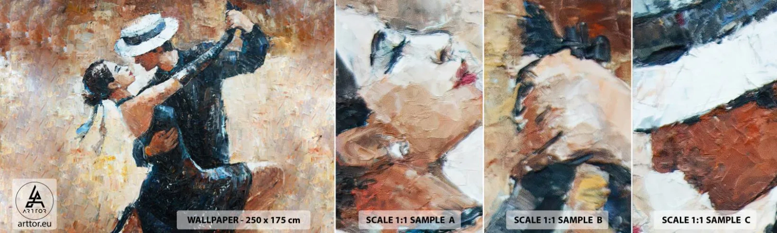 Vzorka Fototapeta Standard Eco - A la Rudolf Valentino - Abstrakcia, Tancujte, Tango - 100x30 cm