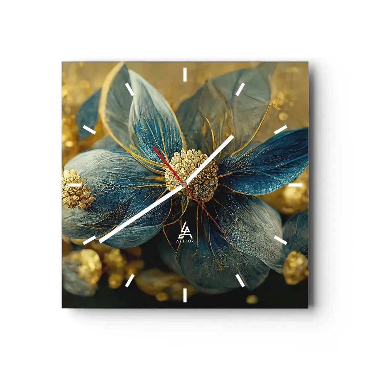 Nástenné hodiny - Rozkvitnúť zlatom - 30x30 cm