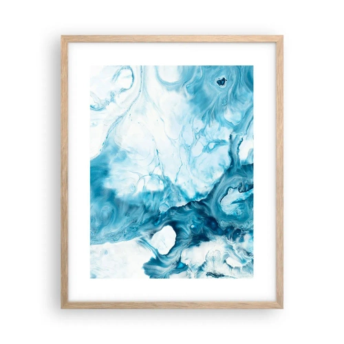 Plagát v ráme zo svetlého duba - Modrý koncert - 40x50 cm