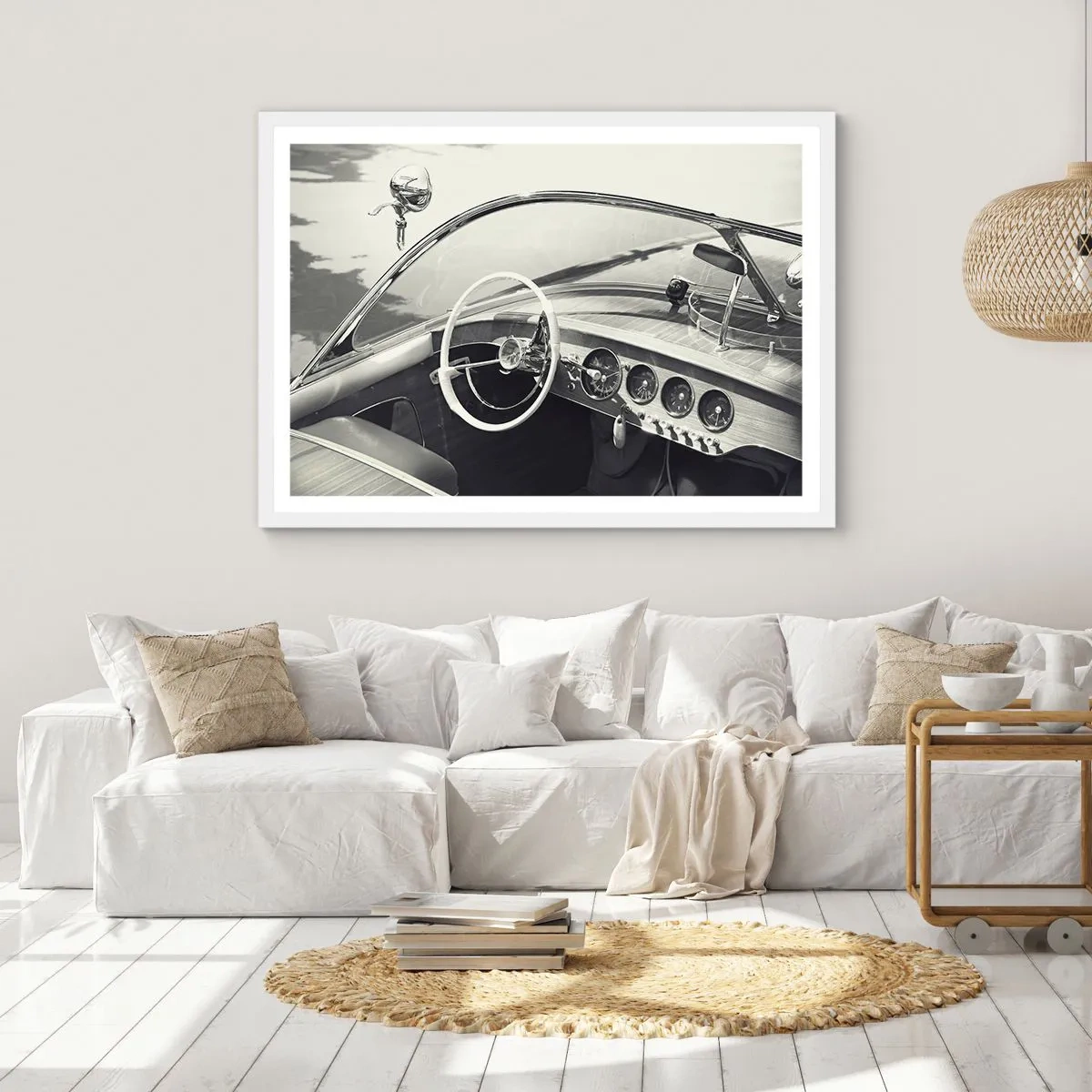 Plagát v bielom ráme - Počasie pre bohatých - 50x40 cm