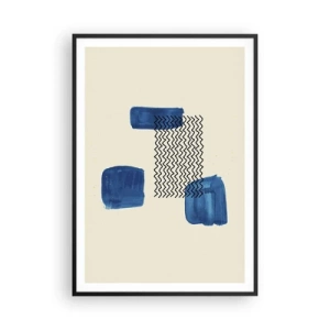 Plagát v čiernom ráme - Abstraktné kvarteto - 70x100 cm