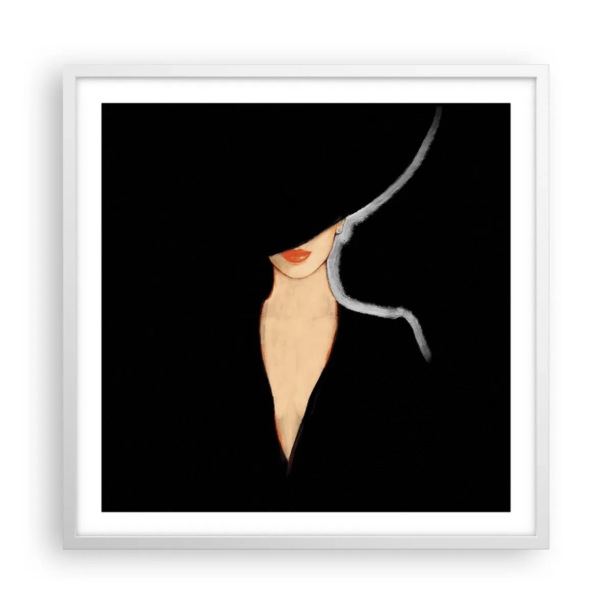 Plagát v bielom ráme - Elegancia a štýl - 60x60 cm