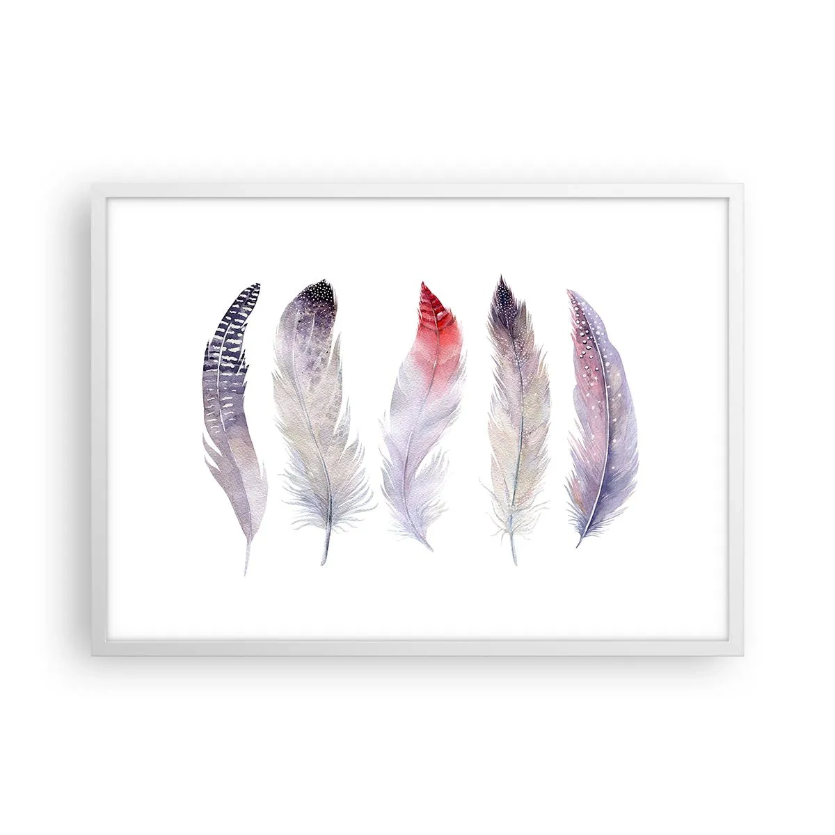 Plagát v bielom ráme - Jemné ako rôznofarebná hmla - 70x50 cm