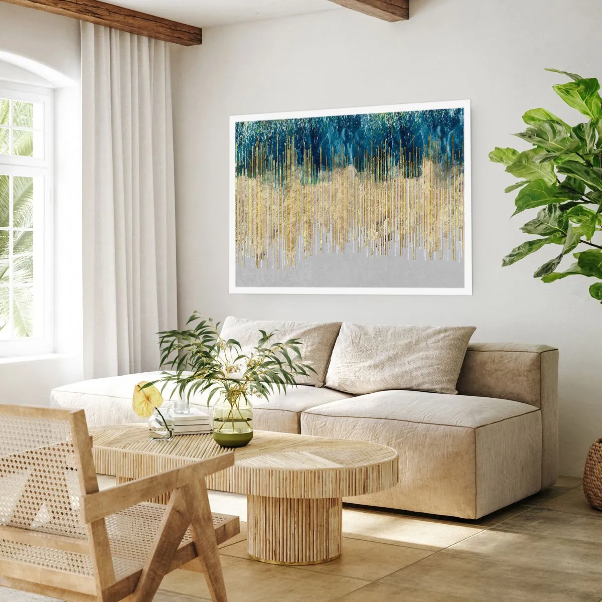 Plagát - Pozlátená hranica - 100x70 cm