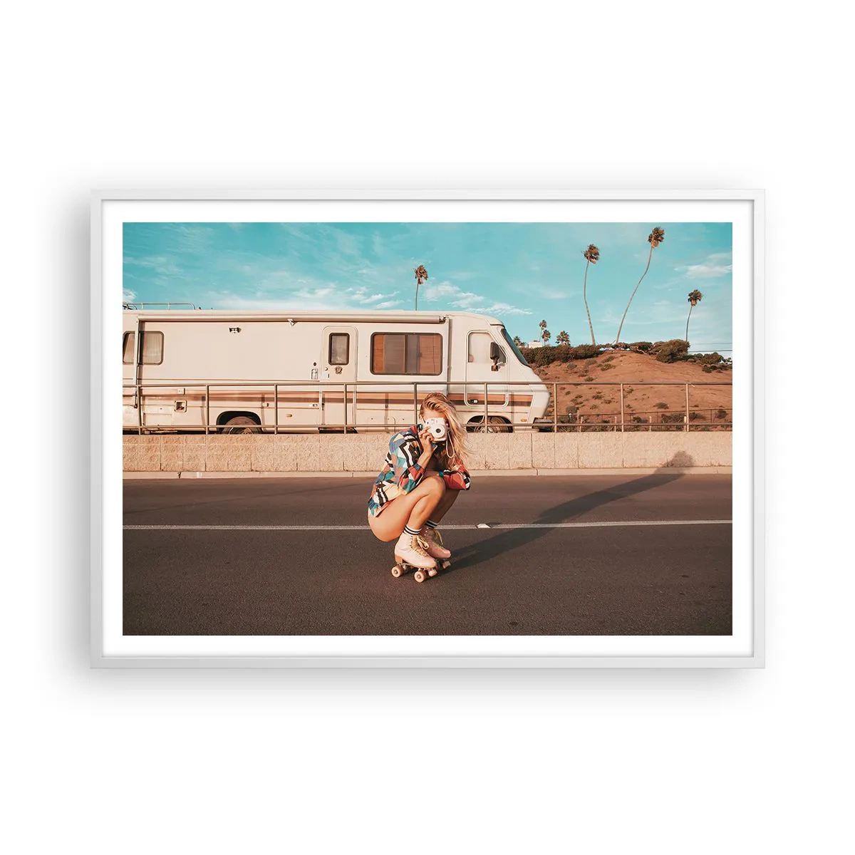 Plagát v bielom ráme - Usmejte sa! - 100x70 cm