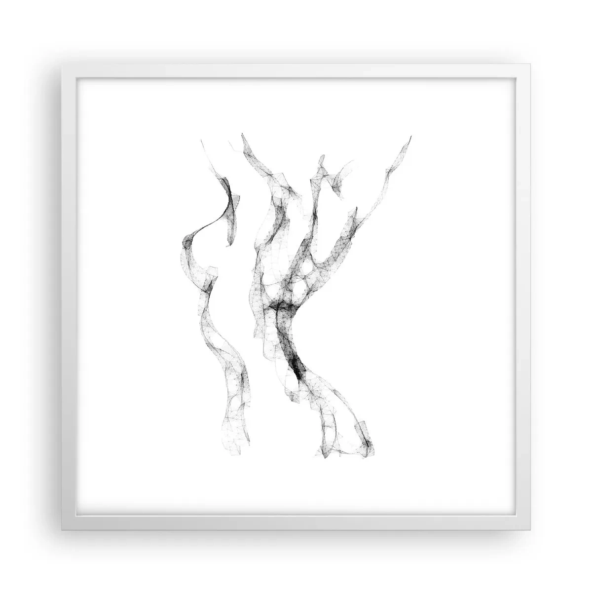 Plagát v bielom ráme - Krásna a silná - 50x50 cm