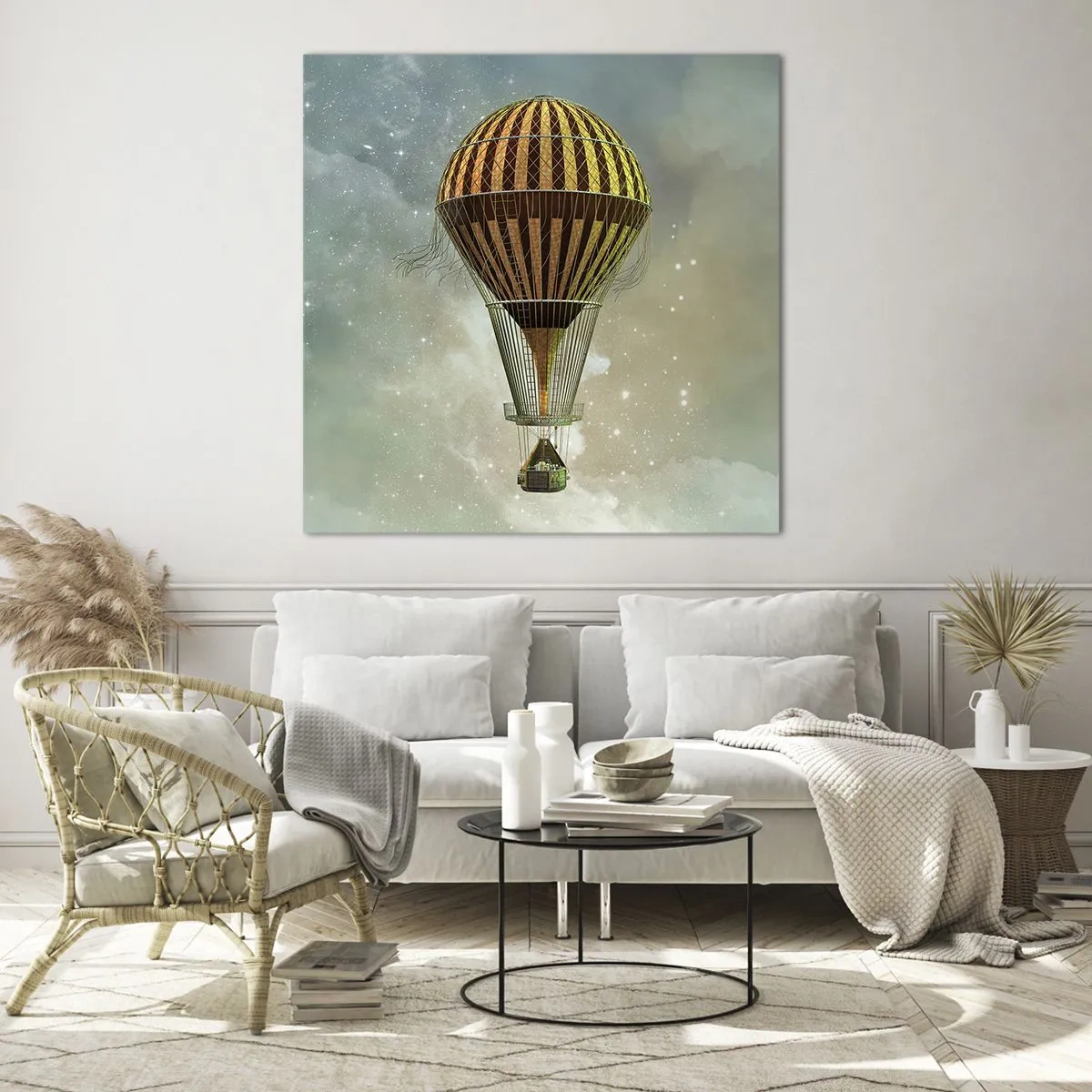 Obraz na skle - Priekopnícke lety - 70x70 cm