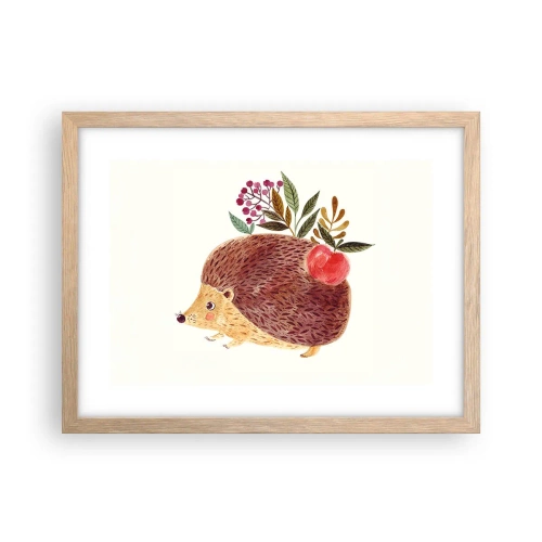 Plagát v ráme zo svetlého duba - A už ma máš rád - 40x30 cm