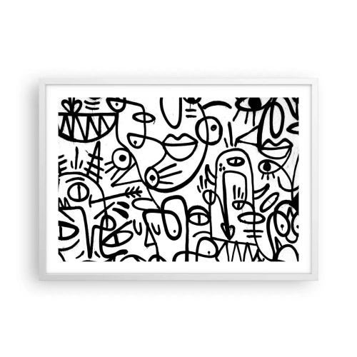 Plagát v bielom ráme - Tváre a preludy - 70x50 cm