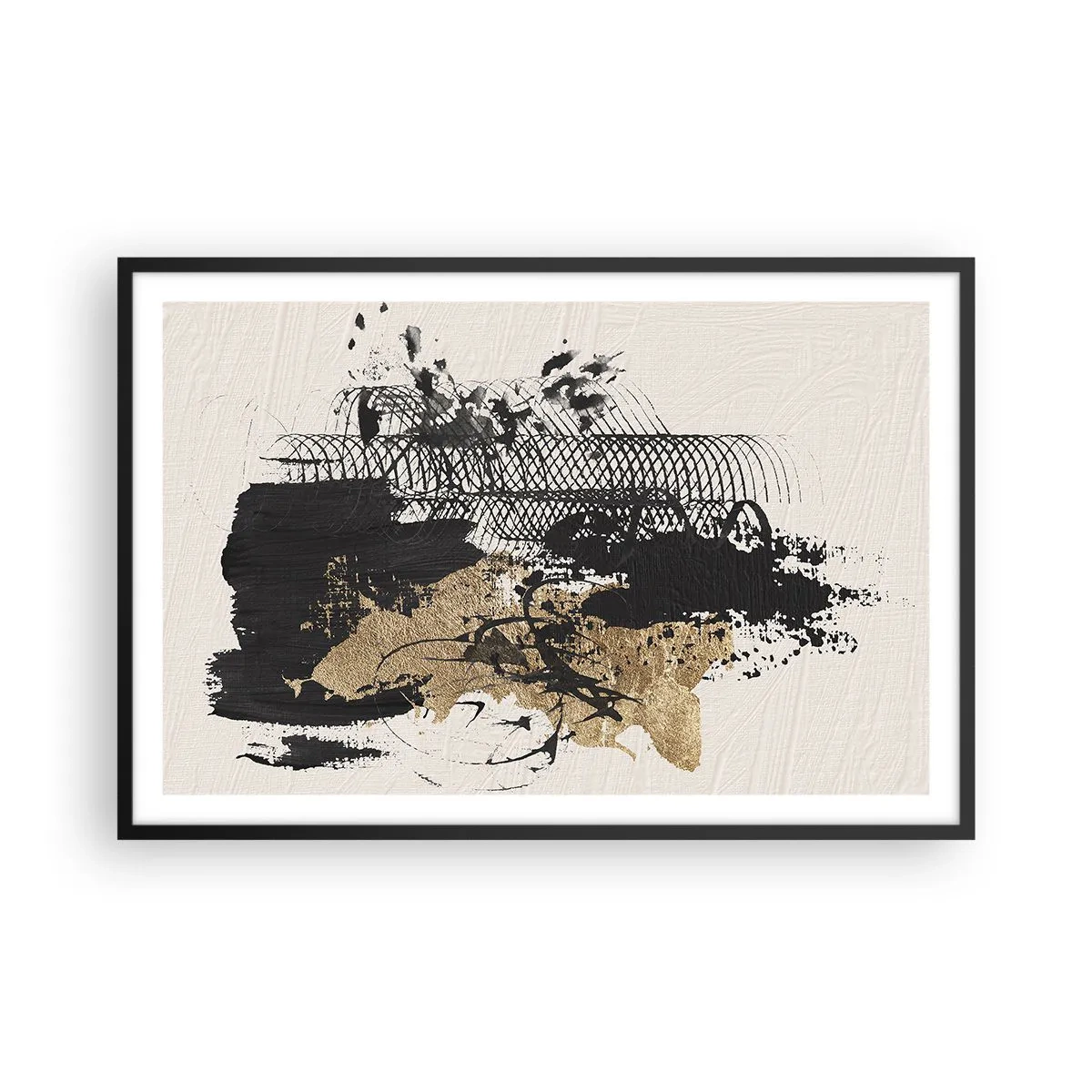 Plagát v čiernom ráme - Kompozícia s vášňou - 91x61 cm