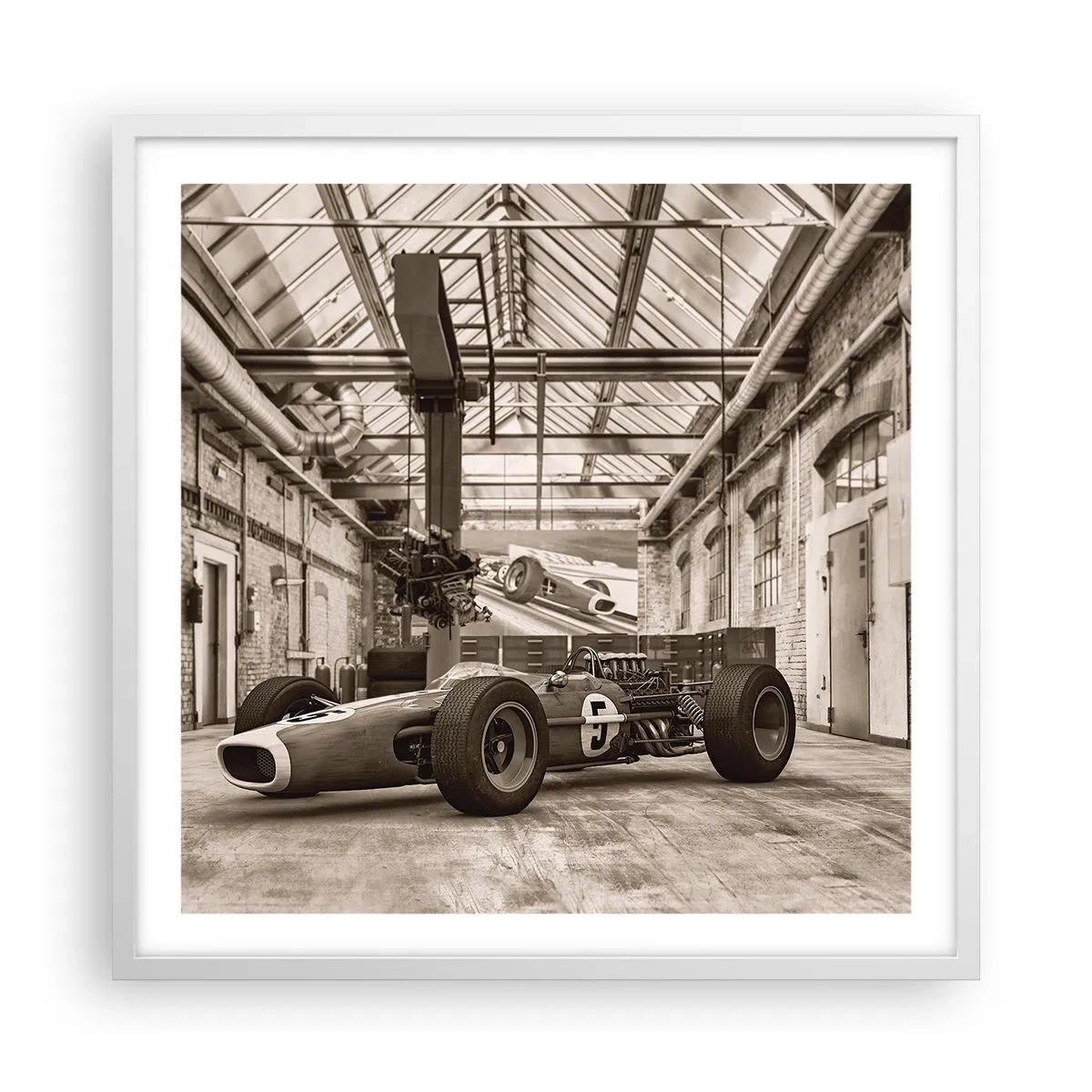 Plagát v bielom ráme - Odpočinok víťaza - 60x60 cm