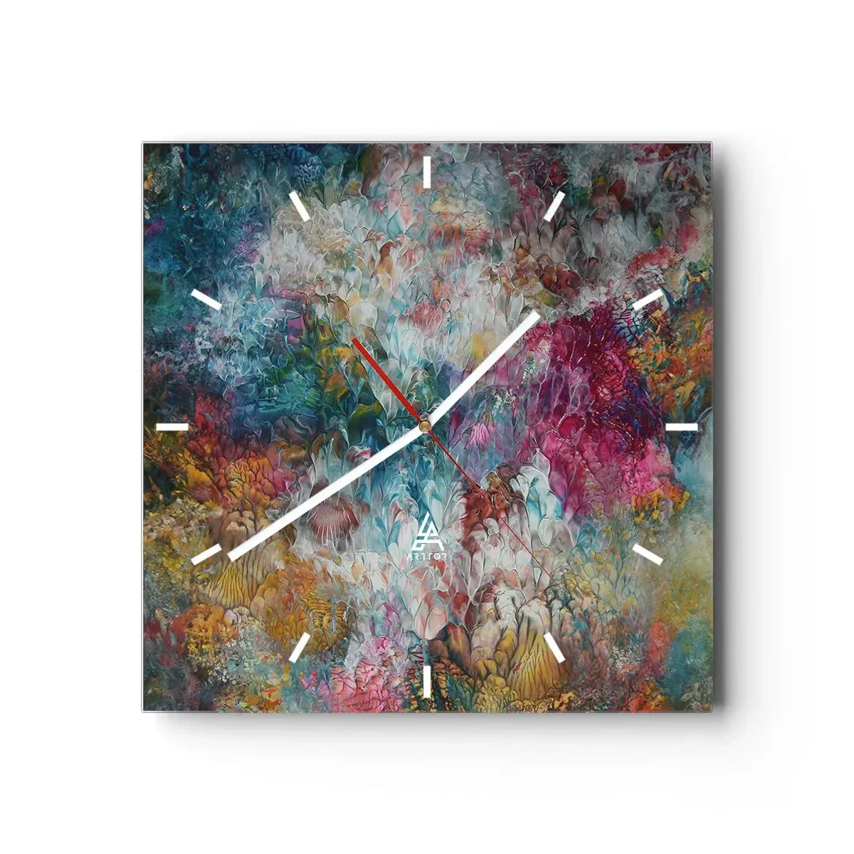 Nástenné hodiny - V plnom rozkvete - 30x30 cm