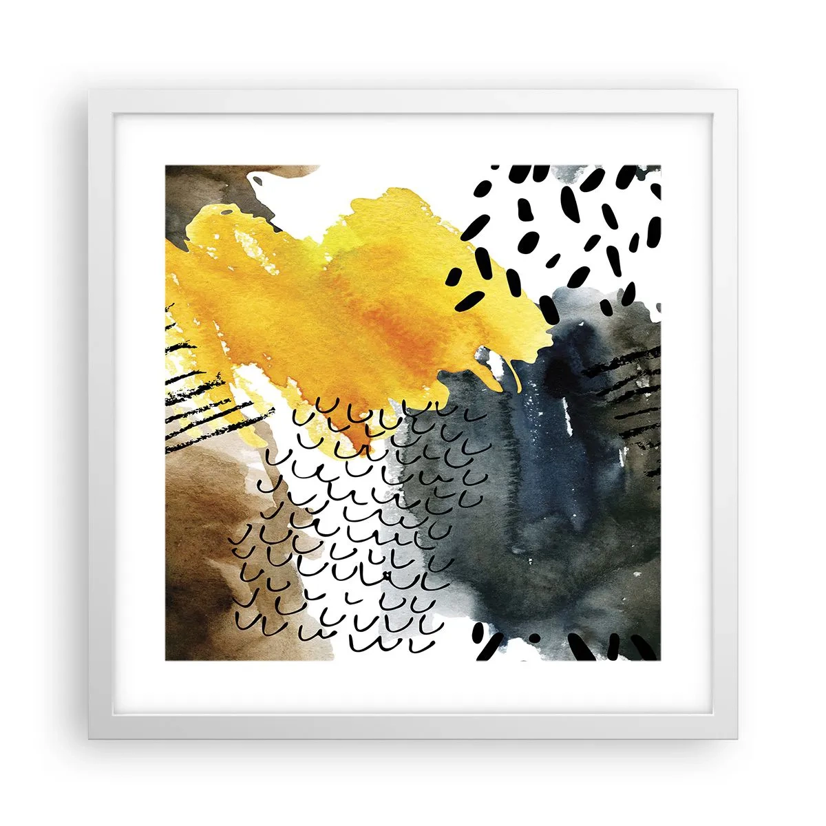 Plagát v bielom ráme - Stretnutie živlov - 40x40 cm