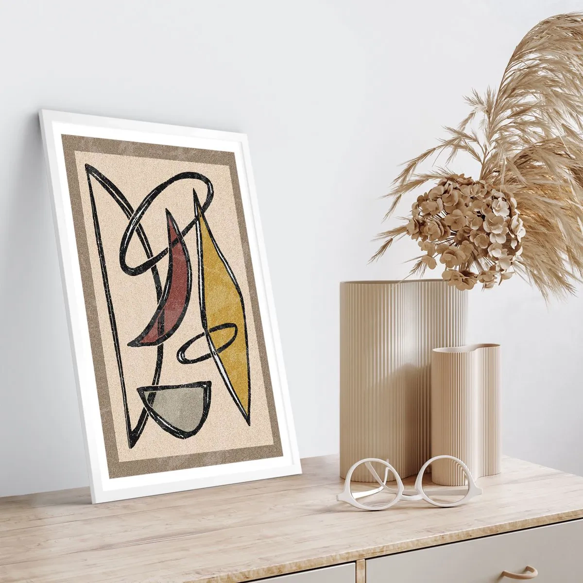 Plagát v bielom ráme - Zvisle a vodorovne - 70x100 cm