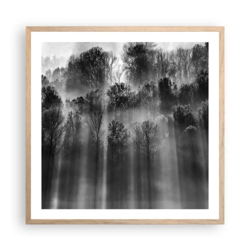 Plagát v ráme zo svetlého duba - V lúčoch svetla - 60x60 cm