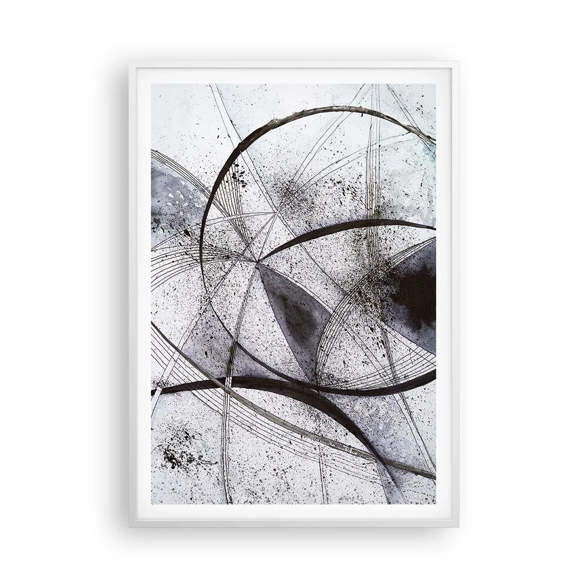 Plagát v bielom ráme - Futuristická fantázia - 70x100 cm