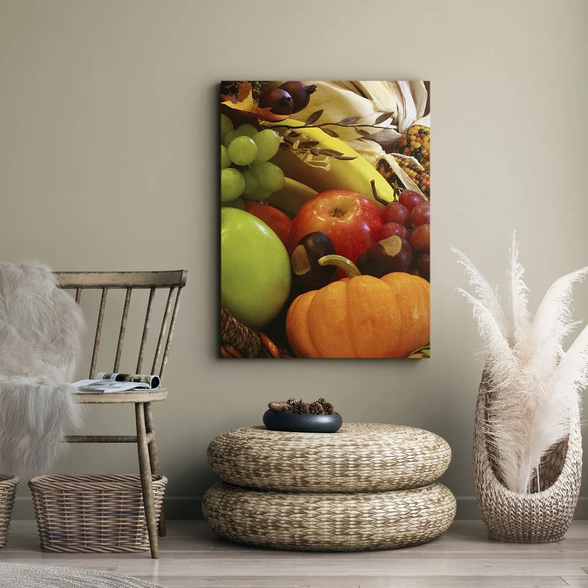 Obraz na plátne - Košík úrody - 50x70 cm