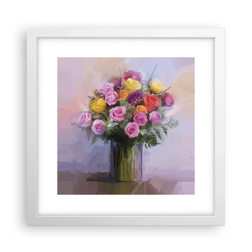 Plagát v bielom ráme - Zachytená krása - 30x30 cm