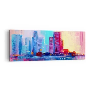 Obraz na plátne - Vykúpané vo farbách - 140x50 cm