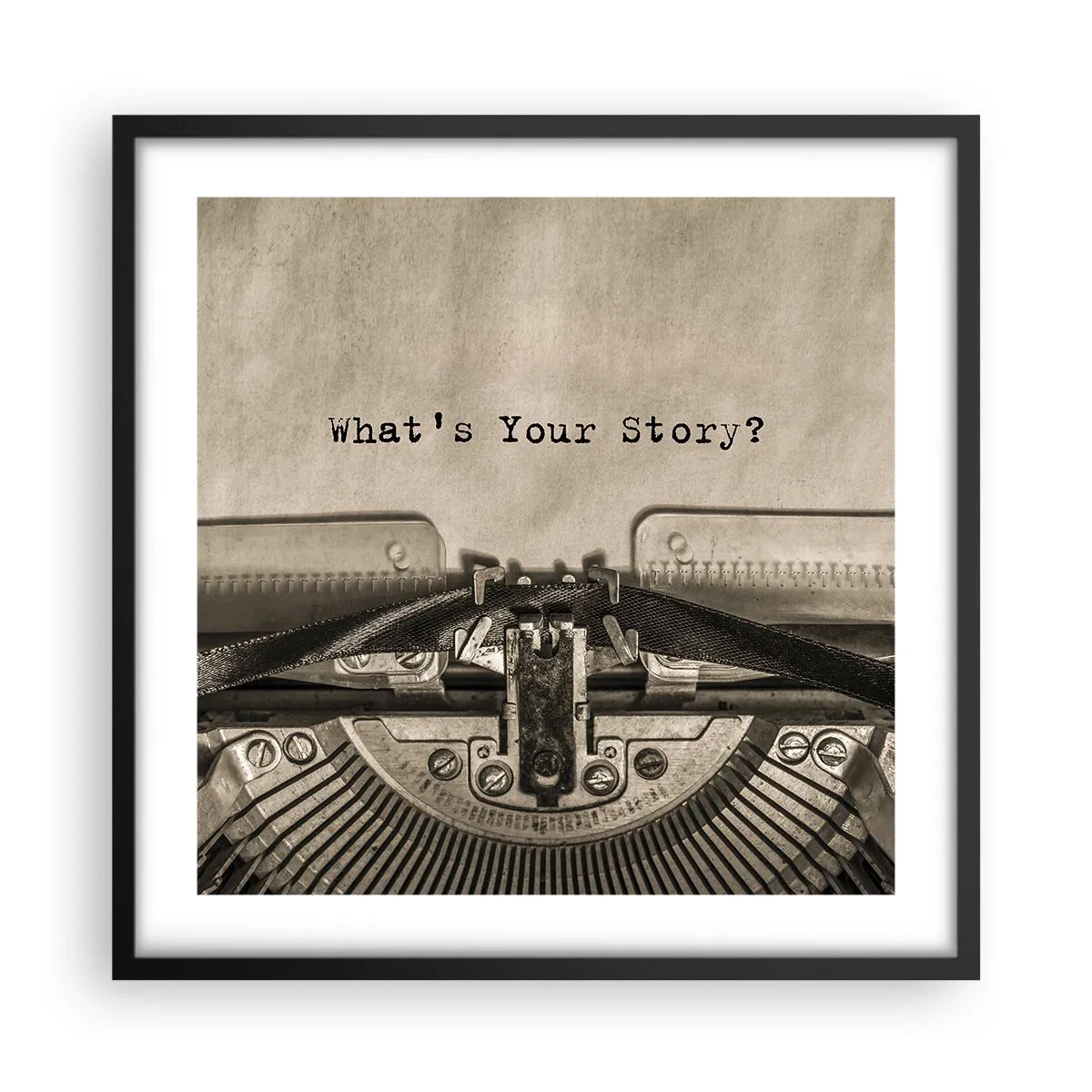 Plagát v čiernom ráme - Povedz mi - 50x50 cm