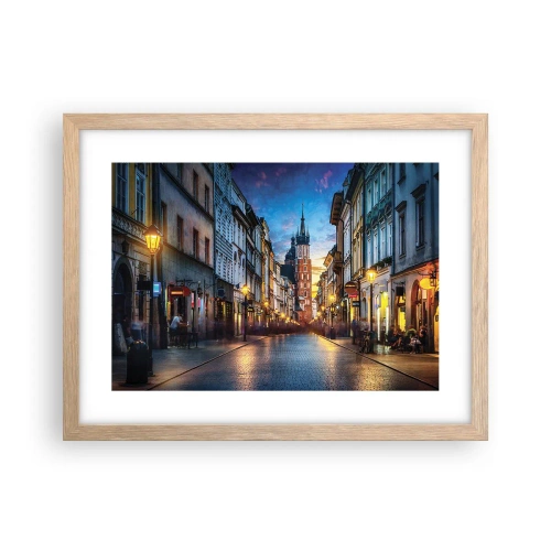 Plagát v ráme zo svetlého duba - Krakovský pôvab - 40x30 cm