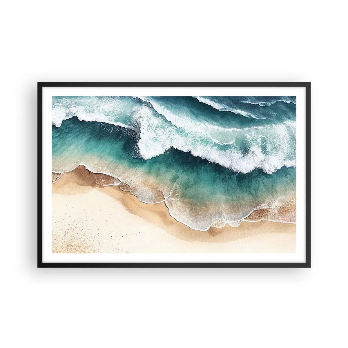 Plagát v čiernom ráme - Odveké stretnutie - 91x61 cm