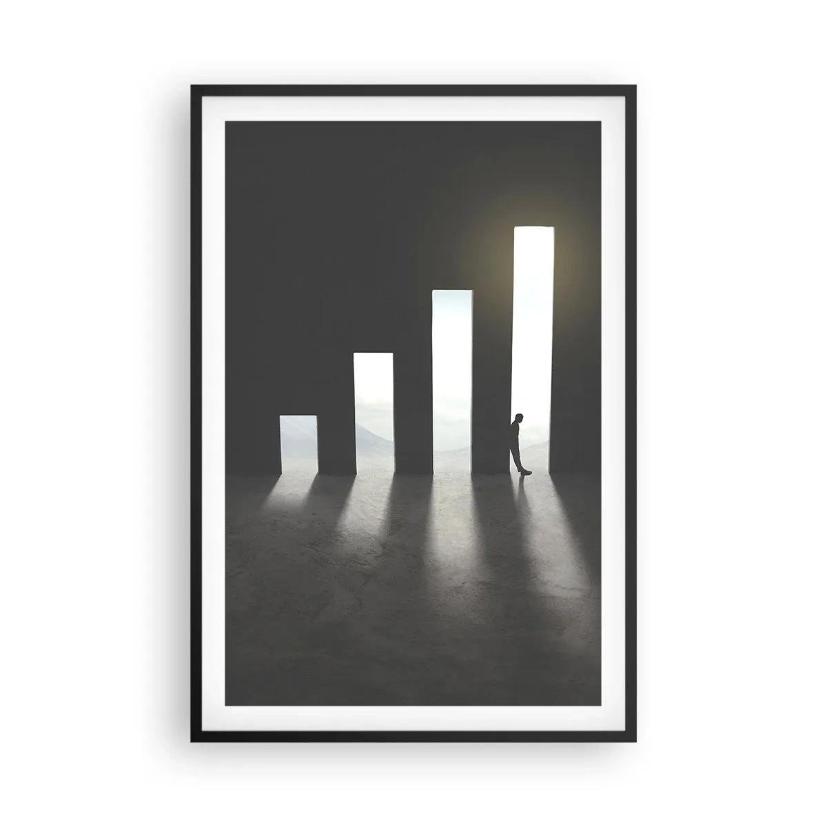 Plagát v čiernom ráme - Úspech – impresia - 61x91 cm