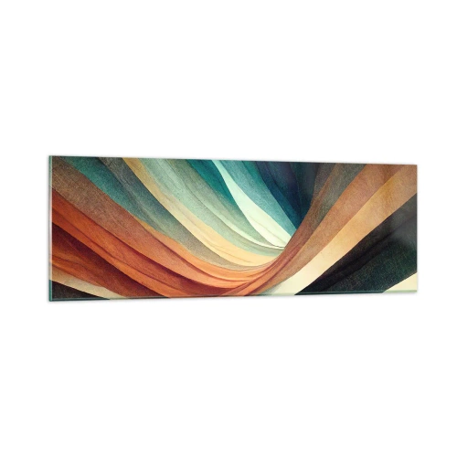 Obraz na skle - Utkané z farieb - 90x30 cm