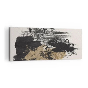 Obraz na plátne - Kompozícia s vášňou - 120x50 cm