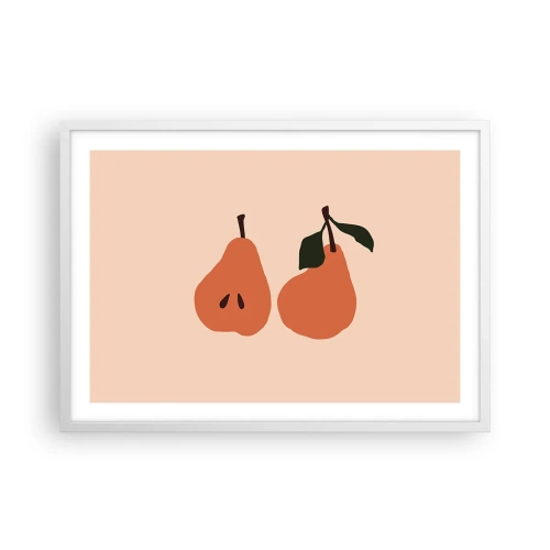 Plagát v bielom ráme - Číra sladkosť - 70x50 cm