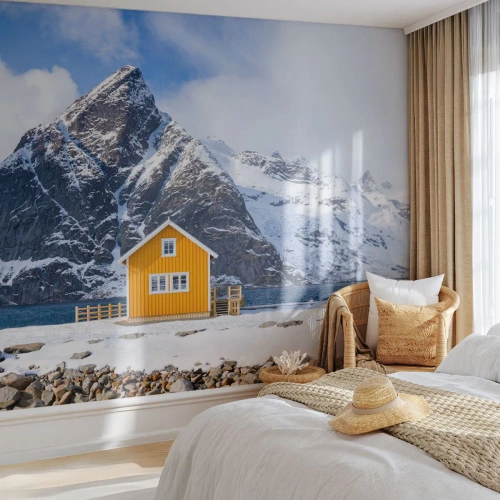 Fototapeta Premium Sand - Škandinávska dovolenka - Zima, Alpy, hory - 450x315 cm