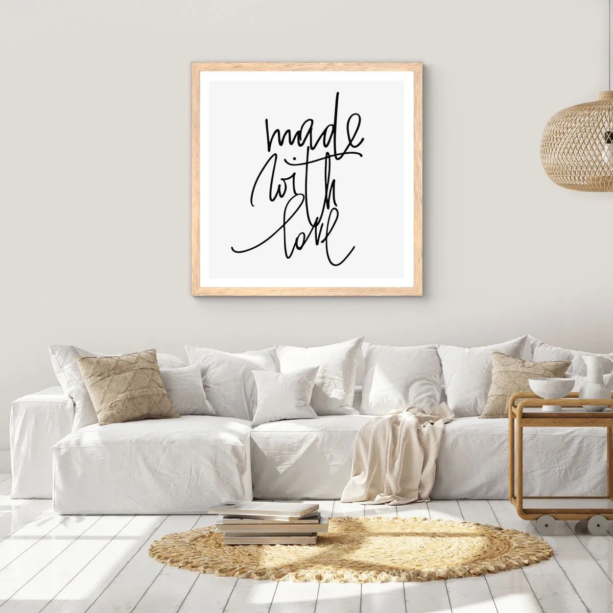 Plagát v ráme zo svetlého duba - Najlepšia značka - 60x60 cm